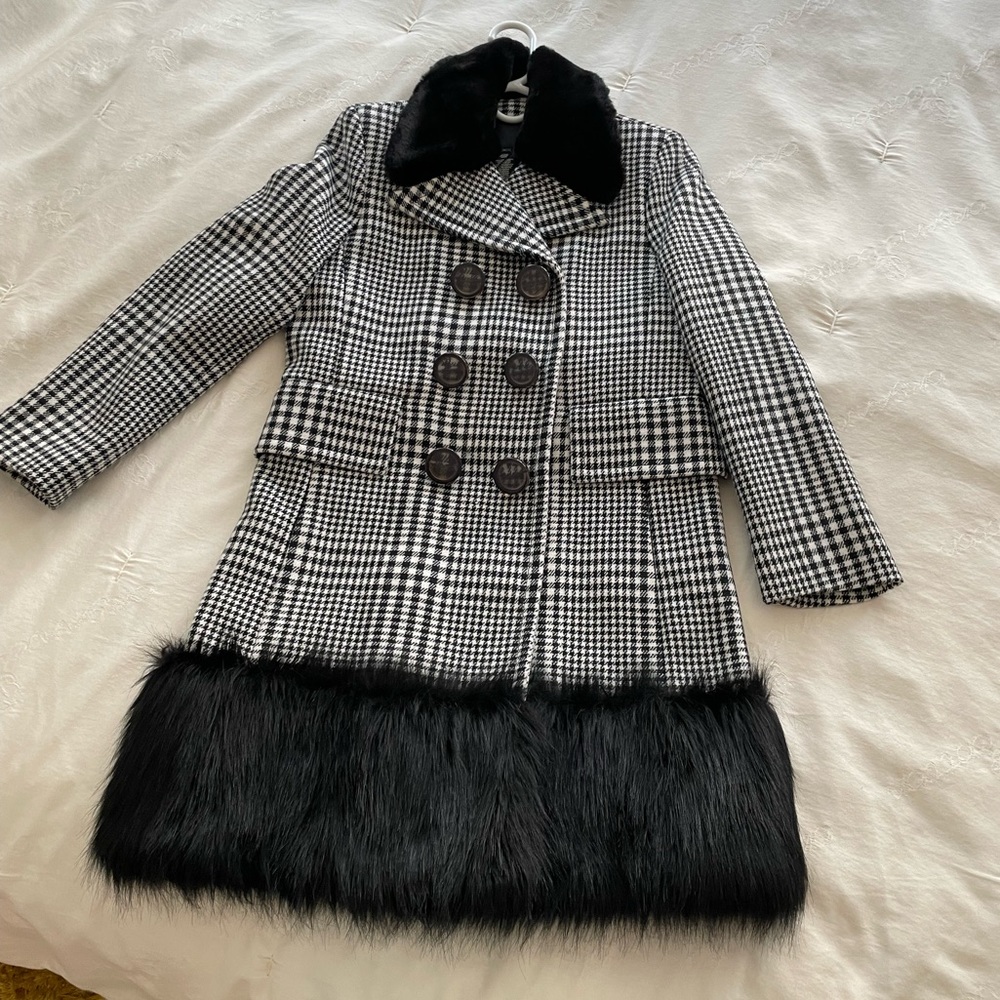 Brand New MARC JACOBS Coat w/faux fur trim.